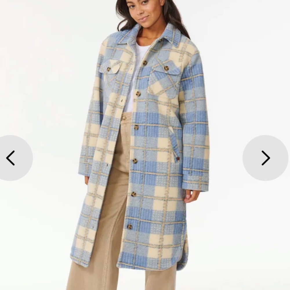 RipCurl Long Line flannel jacket Small